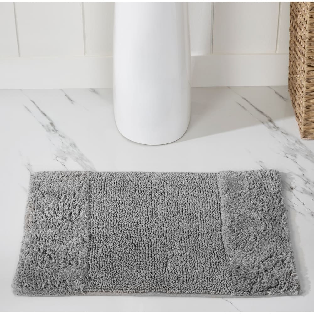 Better Trends Granada Collection 100% Cotton Tufted Bath Mats with Non-Slip Spray Latex Backing, Machine Washable for Bathroom