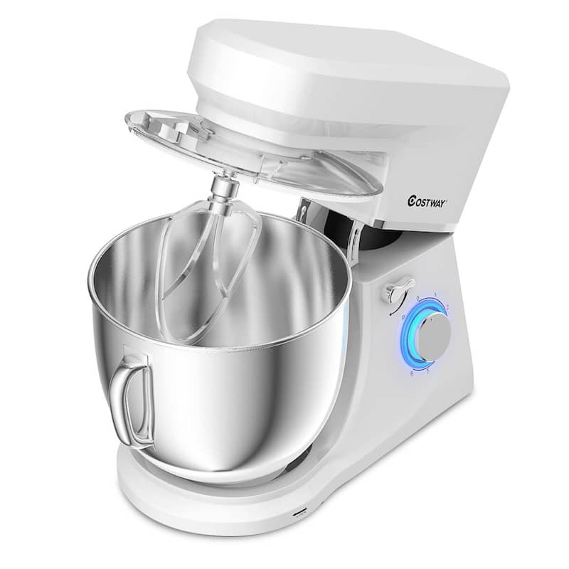 Stand Mixer 7.5 Qt 6 Speed Tilt-Head Electric Mixer with Beater - White