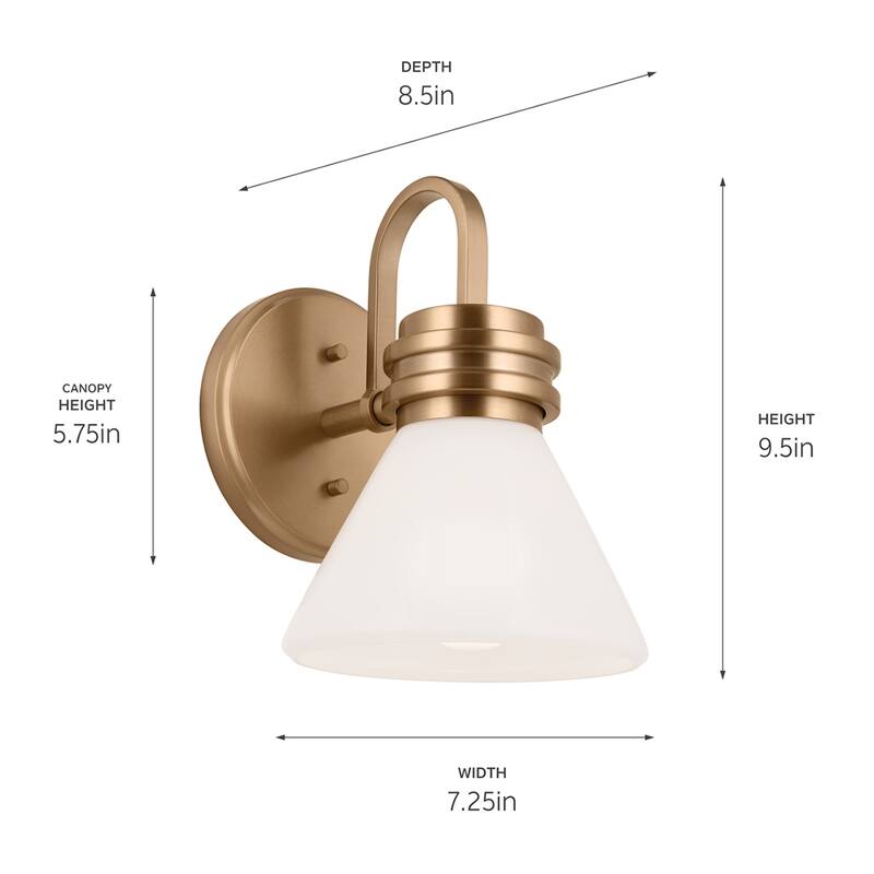 Kichler Lighting Farum 9.5 in. 1-Light Wall Sconce