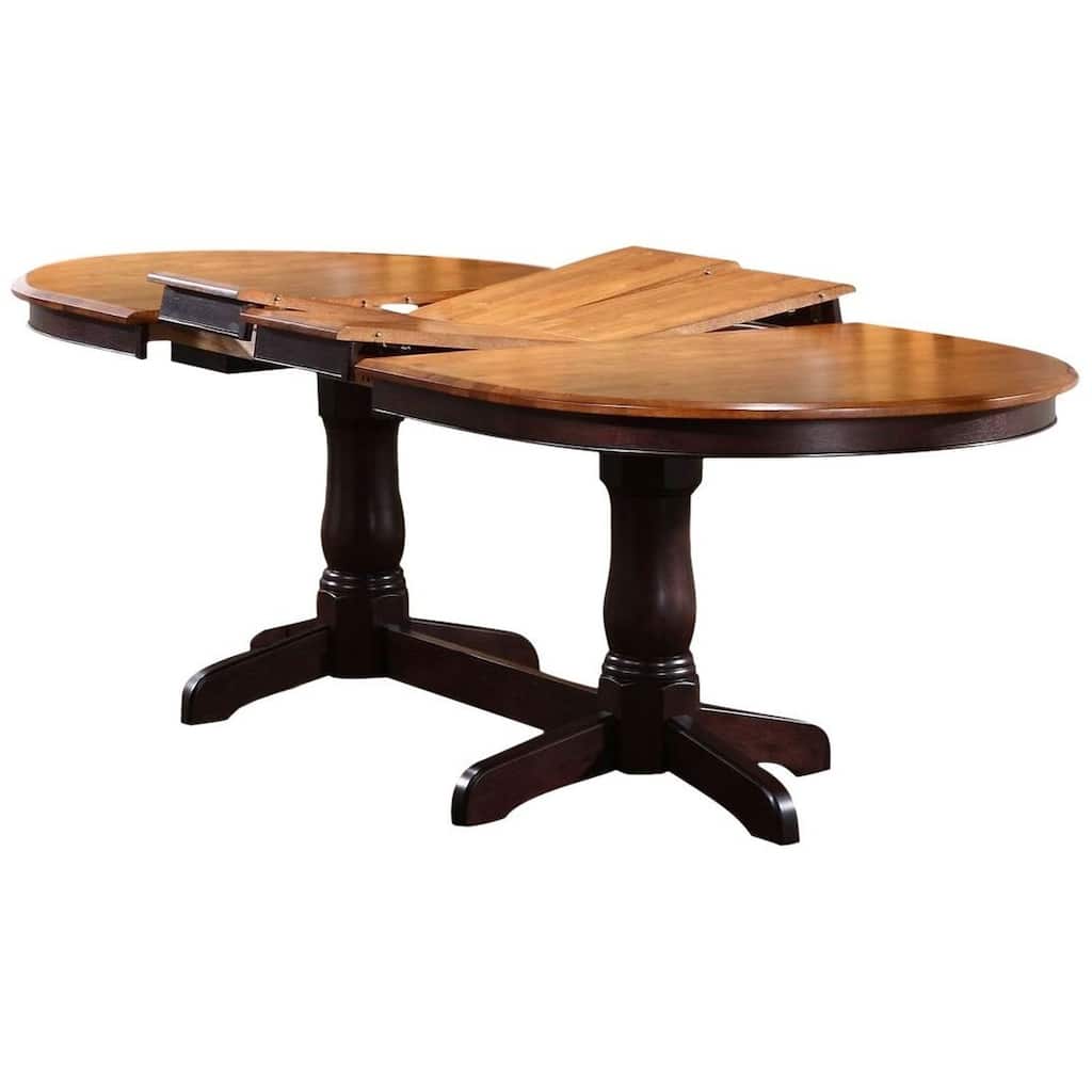 Iconic Furniture Whiskey/ Mocha Oval Dining Table - Multi