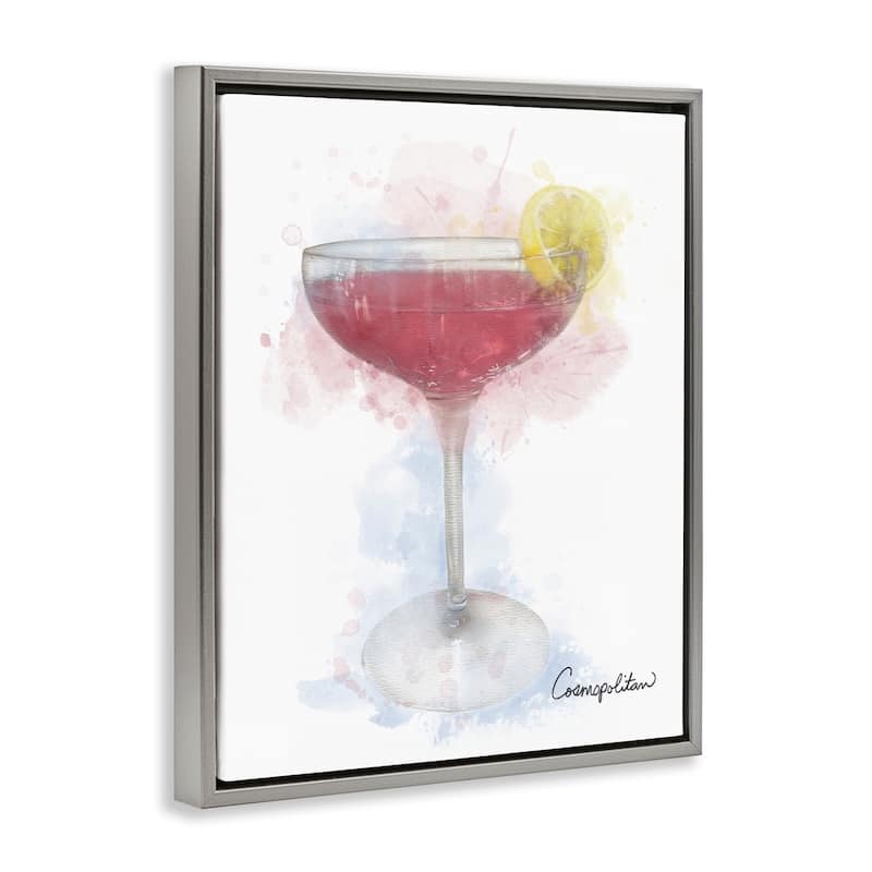 Stupell Soft Faded Cosmopolitan Framed Floater Canvas Wall Art Design By Matthew Piotrowicz