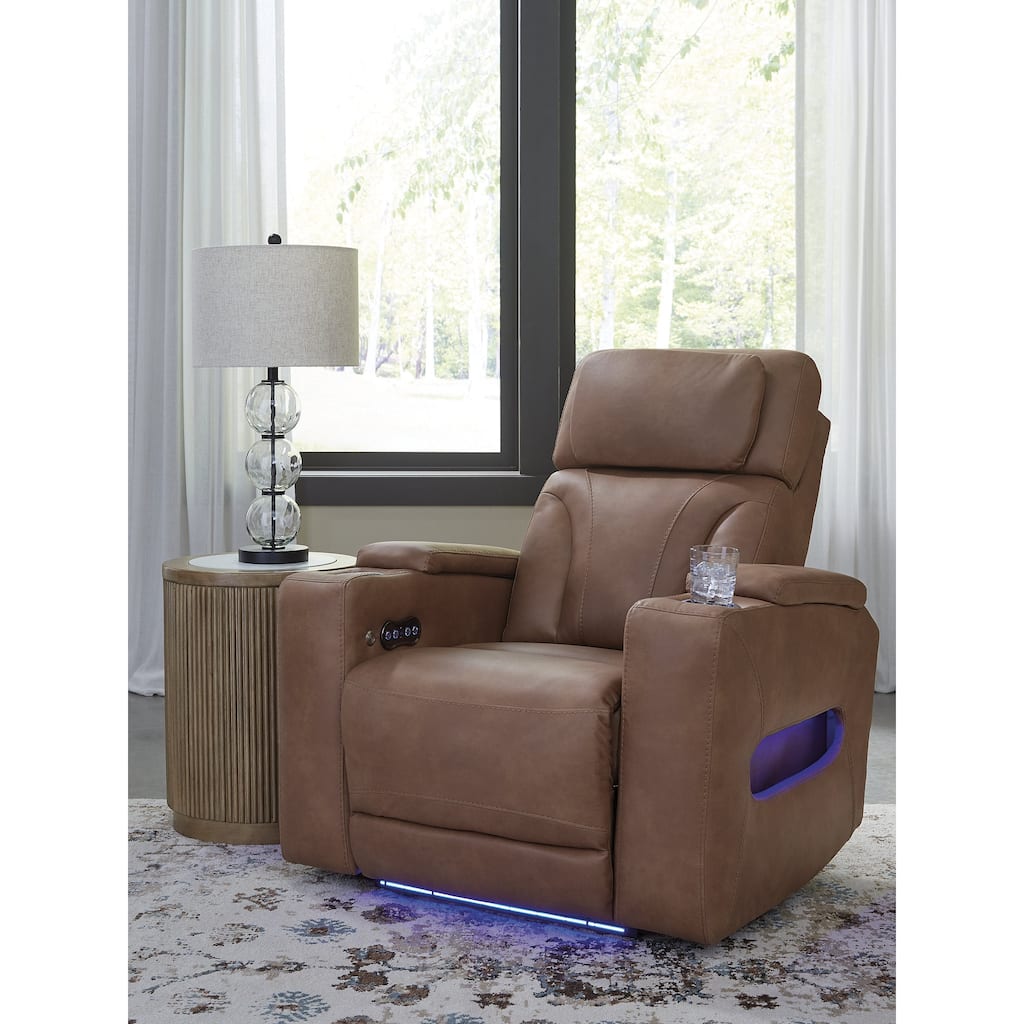 Signature Design by Ashley Point Clear Brown Power Recliner