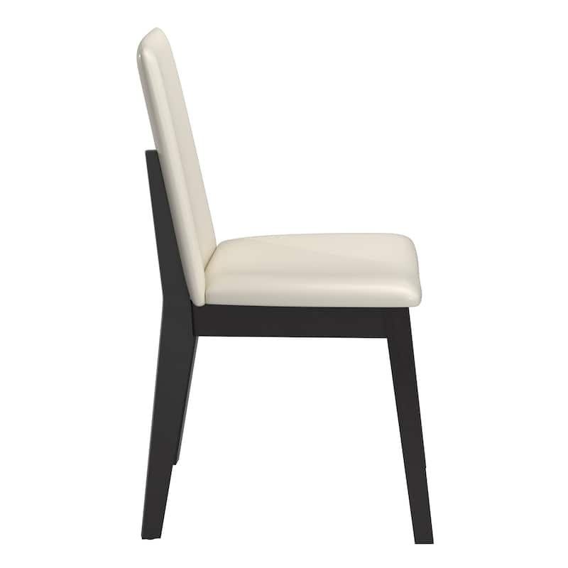 Harstad 72" Rectangular Wood Dining Set with Vegan Leather Upholstered Chairs by iNSPIRE Q Modern