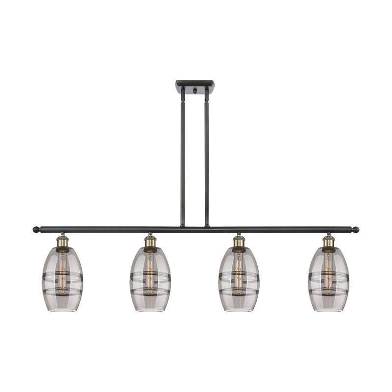 Innovations Lighting 516-4I-9-48 Vaz Linear Vaz 4 Light 48" Wide - Black Antique Brass / Smoked