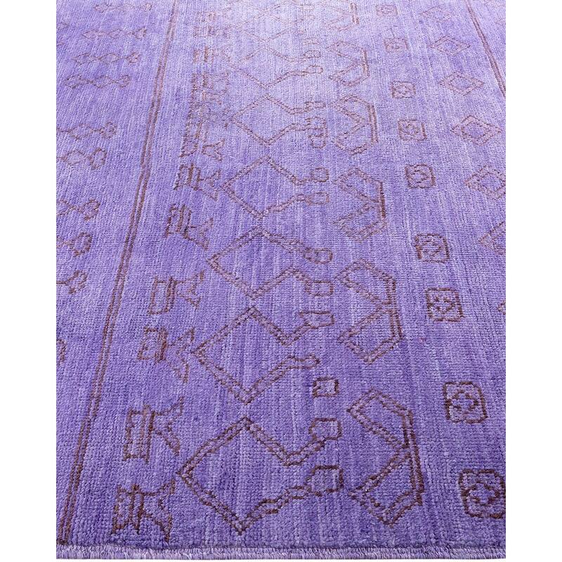 Contemporary Overdyed Wool Hand Knotted Area Rug - 6' 1" x 8' 10"