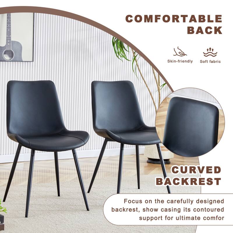 Table and chair set.Modern Multifunctional Lifting Platform, Paired with 4 Black Artificial PU Chairs