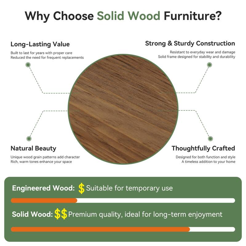 78.7 Inches Extra Long Solid Wood Desk, 2-Person Desk, Double Computer Table for Home Office