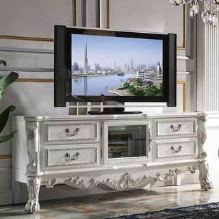 Acme Dresden TV STAND Bone White Finish - On Sale - Bed Bath