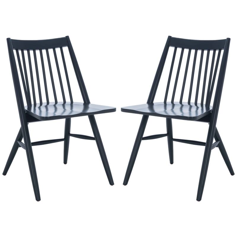 SAFAVIEH Orelia 19 Inch Black Spindle Dining Chair (Set of 2) - 21Wx22Dx34H