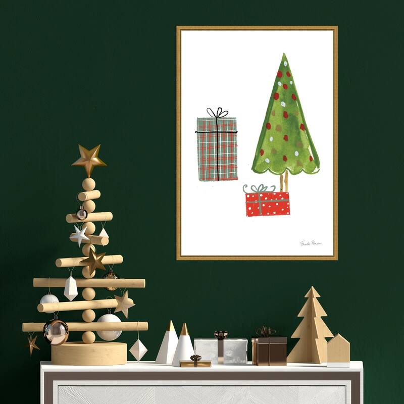 North Pole Pals III by Farida Zaman Framed Canvas Wall Art