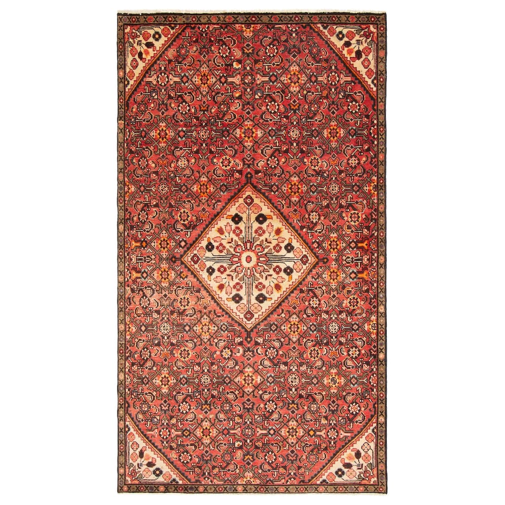 ECARPETGALLERY Hand-knotted Andelz Red Wool Rug - 8'8 x 4'11