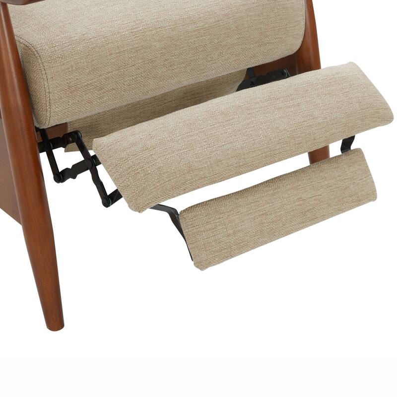 Taylor Wood Arm Push Back Recliner in Performance Fabric by Greyson Living