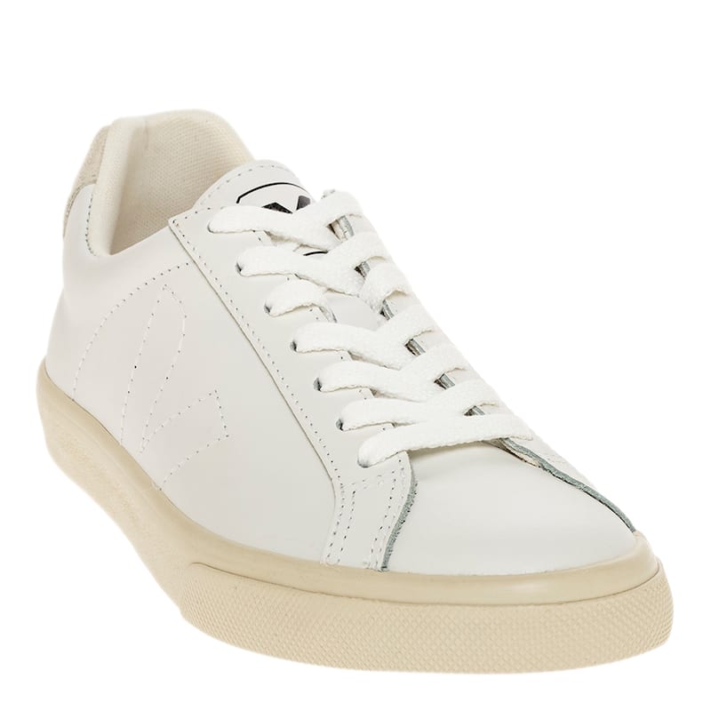 Veja Women's Esplar Sneakers in White with Sewn V - 38 EU