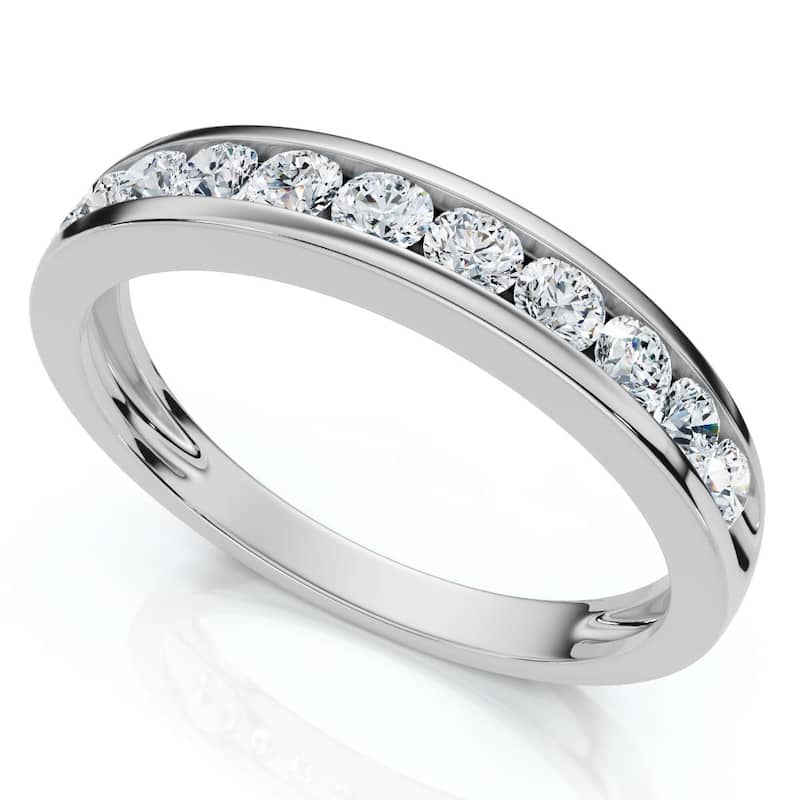 Bliss Diamond 1/2Ct Diamond Wedding Ring Channel Set Lab Grown EF/VS