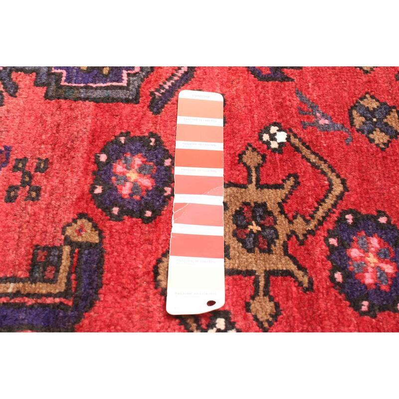 ECARPETGALLERY Hand-knotted Andelz Red Wool Rug - 4'2 x 6'8