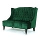 preview thumbnail 3 of 7, Leora Modern Glam Tufted Velvet Wingback Loveseat by Christopher Knight Home