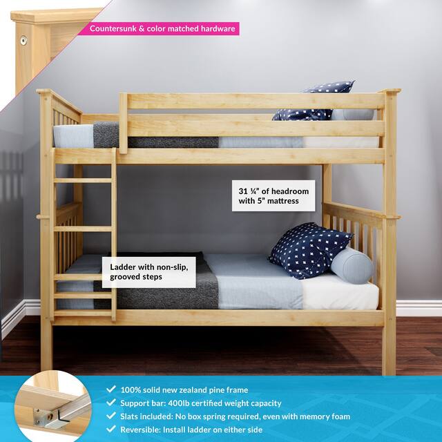 Max and Lily Twin over Twin Bunk Bed