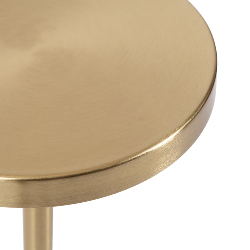 Kate and Laurel Hescott Metal and Marble Pedestal Table