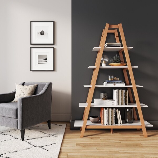Hartleys white 5 tier ladder shelf sale