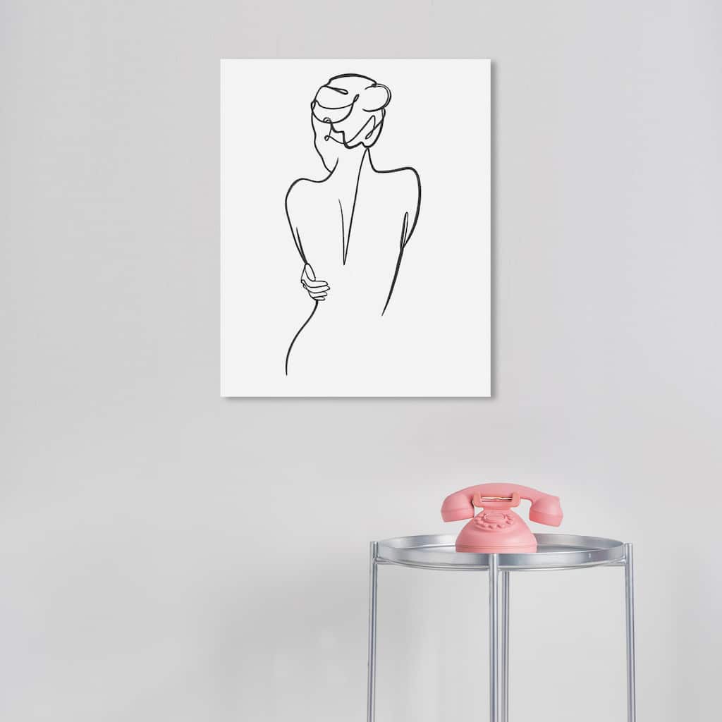 Wynwood Studio Fashion and Glam Figurative Woman VII Black and Modern & Contemporary Wall Art Canvas Print