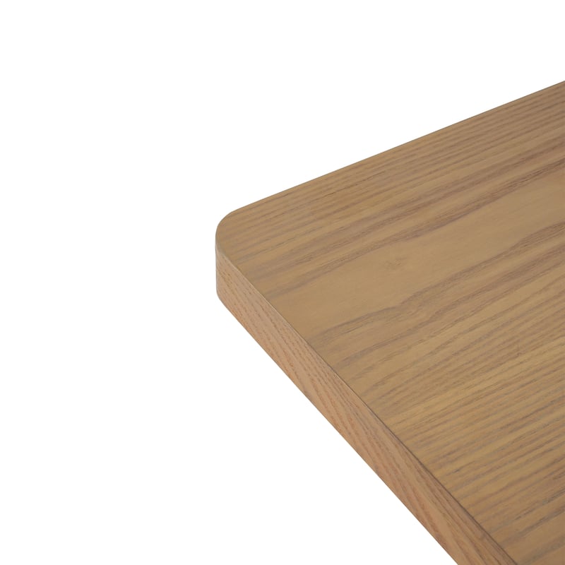 Roomfitters 63" Rectangular Dining Table with Solid Wood Top and Sturdy Double Pedestal Base, Modern Kitchen Table