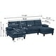 preview thumbnail 29 of 43, Jarenie U-Shaped 4 Seat Sectional Sofa Couch with Double Chaise for Living Room
