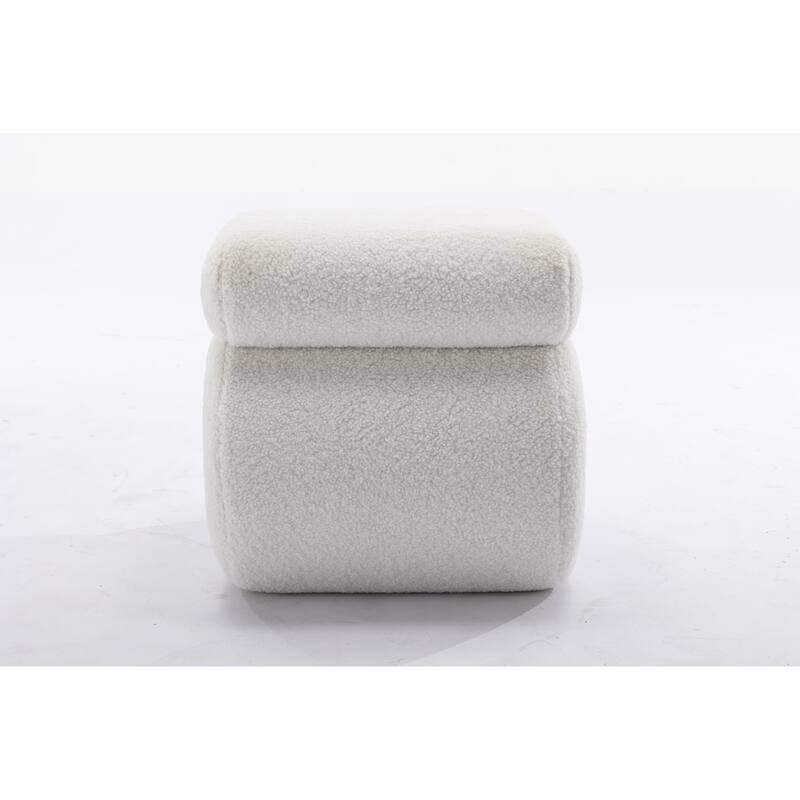 Teddy Fabric Ottoman Makeup Stool Footstool