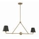 preview thumbnail 2 of 7, Xavier 2 Light Vibrant Gold Chandelier - 42"W x 15"H