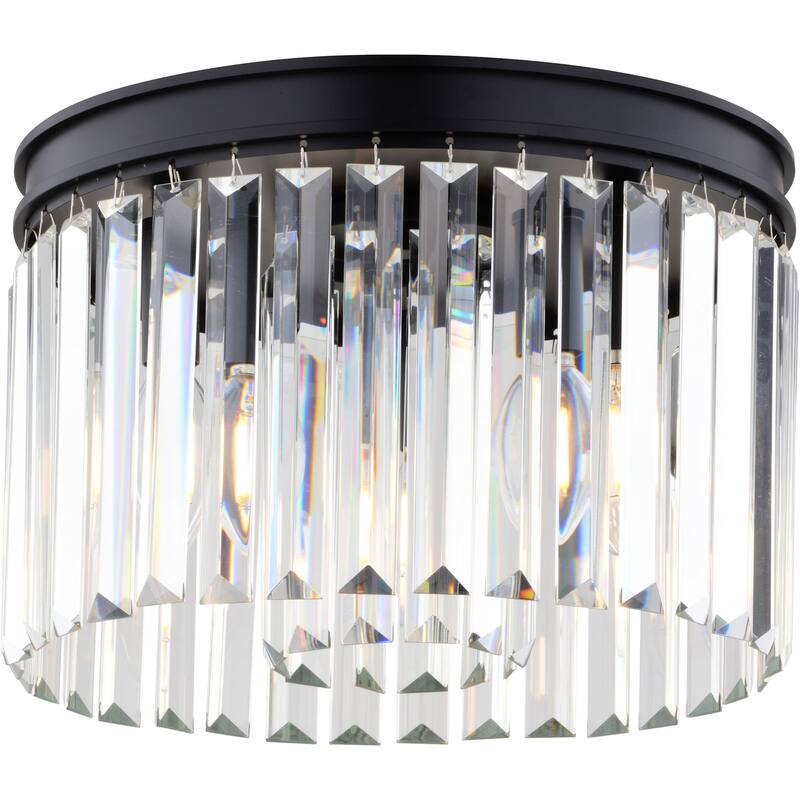 Vaxcel Lighting C0321 Allerton 3 Light 12" Wide Flush Mount Drum - Matte Black