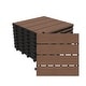 preview thumbnail 20 of 18, Domi 12" x 12" HDPE Plastic Resin Interlocking Deck Tiles, Waterproof Outdoor Patio Flooring with Drainage Design