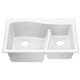 preview thumbnail 19 of 33, KRAUS Quarza Granite 33 inch 60/40 Undermount Drop-in Kitchen Sink