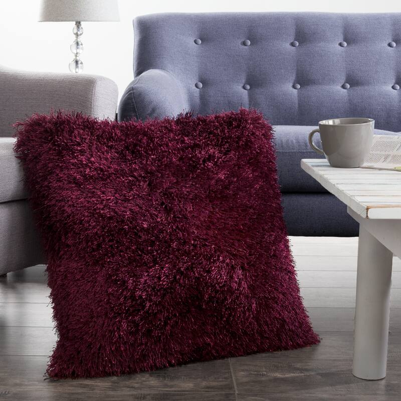 Oversized Floor or Throw Pillow Square Shag FauxFur by Windsor Home