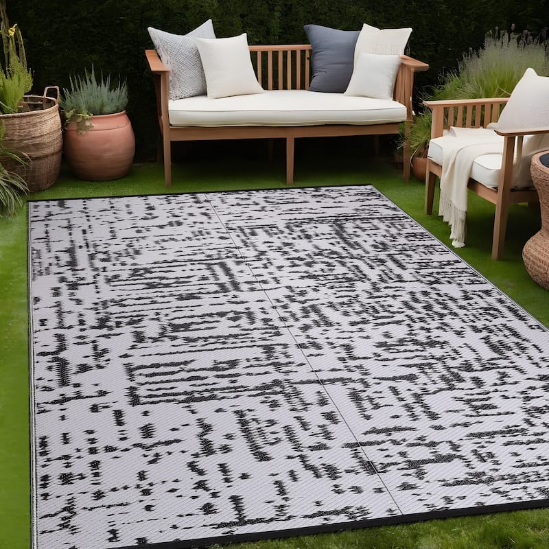 Beverly Rug Reversible Mats Plastic Outdoor Rug for Camping, Patio, Backyard, RV, Picnic, Deck