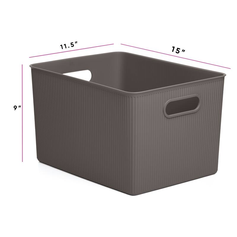 22 L Ribbed Storage Bin