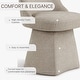preview thumbnail 19 of 47, Anna Upholstered Swivel Armless Dining Chair for Kitchen Living Room
