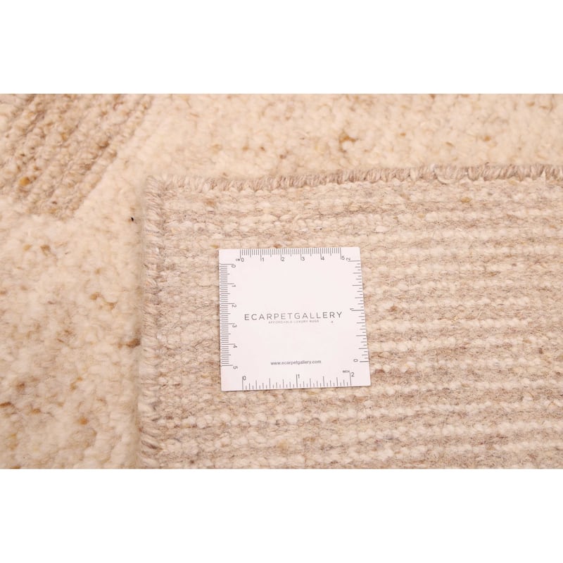 ECARPETGALLERY Hand-knotted Looma Ivory Wool Rug - 8'0 x 9'11