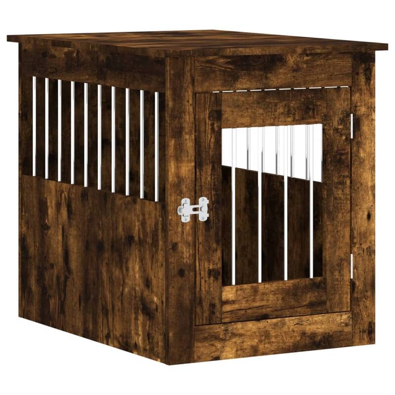 vidaXL Dog Crate with Door Doghouse Puppy Kennel Peg Cage Engineered Wood