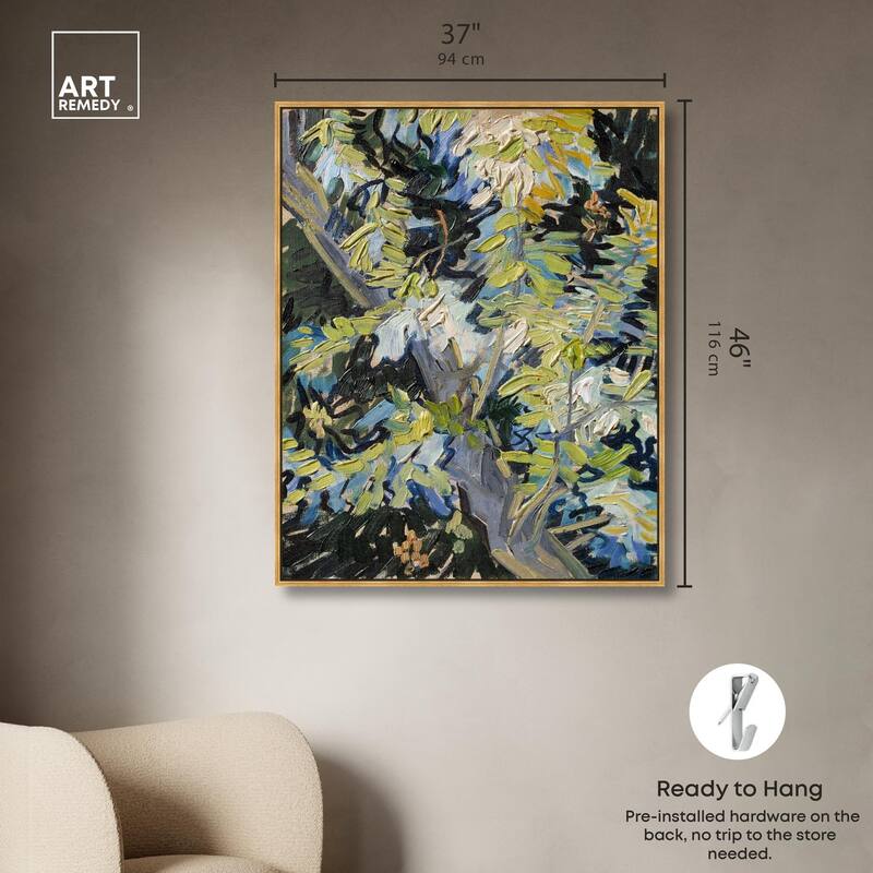 Blossoming Acacia Branches 1890 Canvas by Art Remedy