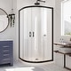 preview thumbnail 36 of 59, DreamLine Prime 36 in. x 36 in. x 74 3/4 in. Sliding Shower Enclosure and Shower Base Kit - 36" x 36" - 36" x 36" Satin Black; Biscuit; Clear Glass