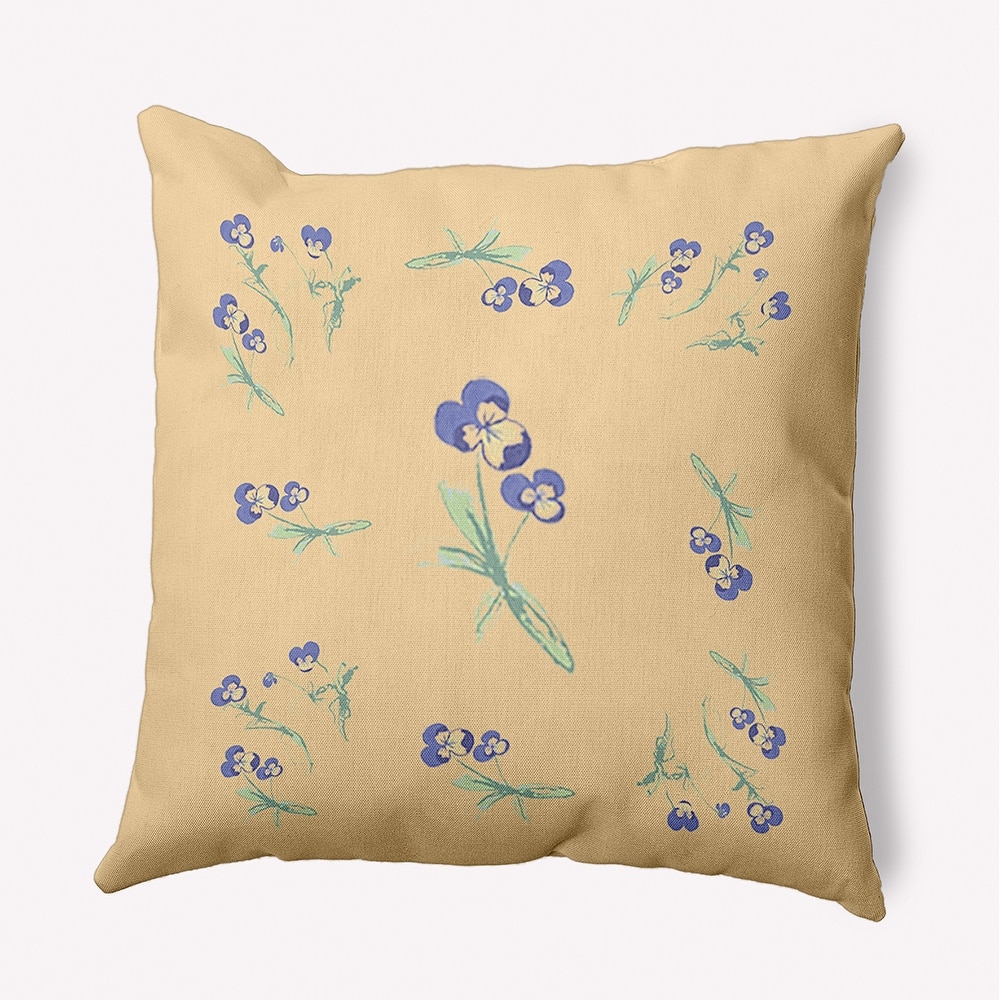 Violets Scattered Decorative Throw Pillow