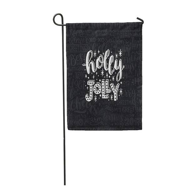 Shop Merry Christmas Letters And Winter Symbols Holly Jolly New Year Overlays Garden Flag Decorative Flag House Banner 12x18 On Sale Overstock 31350810