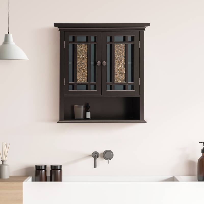 Teamson Home Windsor Two-Door Removable Wall Cabinet - 7"L x 22"W x 24"H