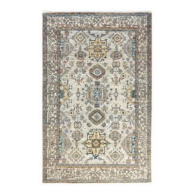 Serapi One-of-a-Kind Hand-Knotted Area Rug - Gray, 3' 10" x 6' 2" - 3' 10" x 6' 2"