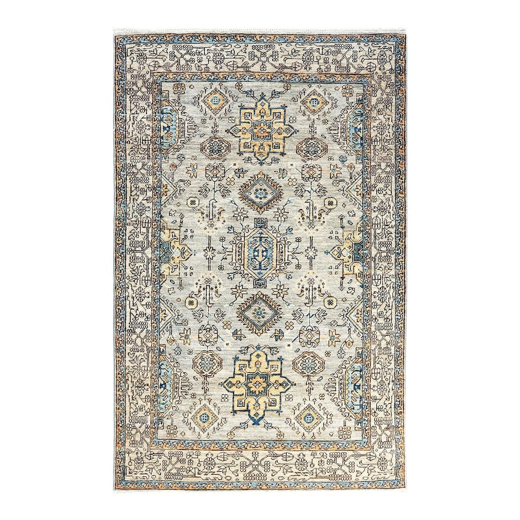 Serapi One-of-a-Kind Hand-Knotted Area Rug - Gray, 3' 10" x 6' 2" - 3' 10" x 6' 2"