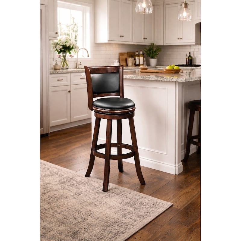 Augusta Wood Indoor Swivel Barstool
