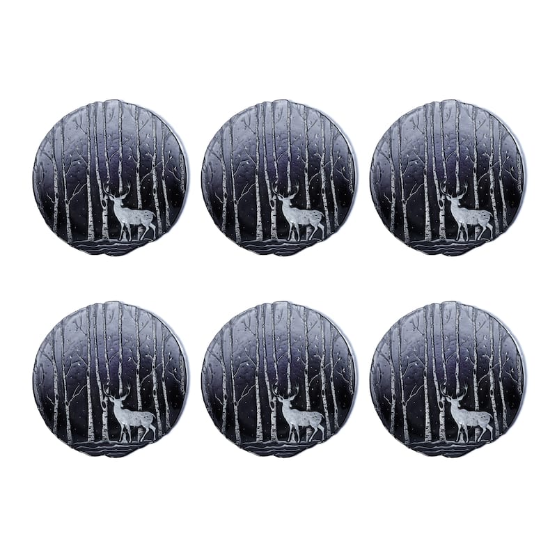 Wilderness Glass Dinner Plates, Set of 6