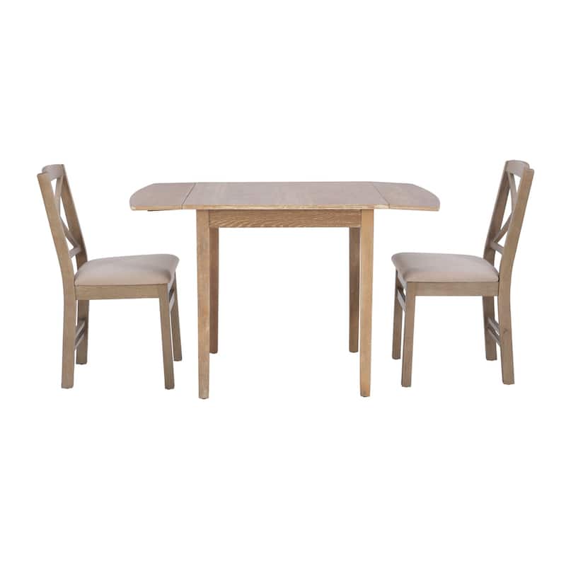 Piedmonth Rustic 3-Piece Drop Leaf Dining Set