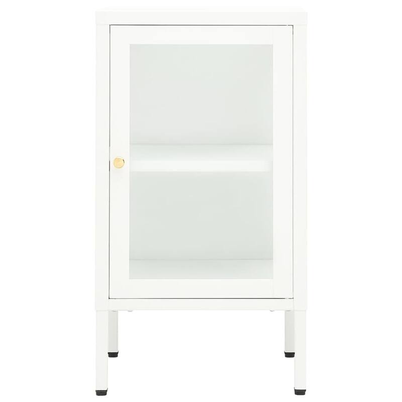 vidaXL Sideboard 14.9"x13.7"x27.5" Metal and Glass