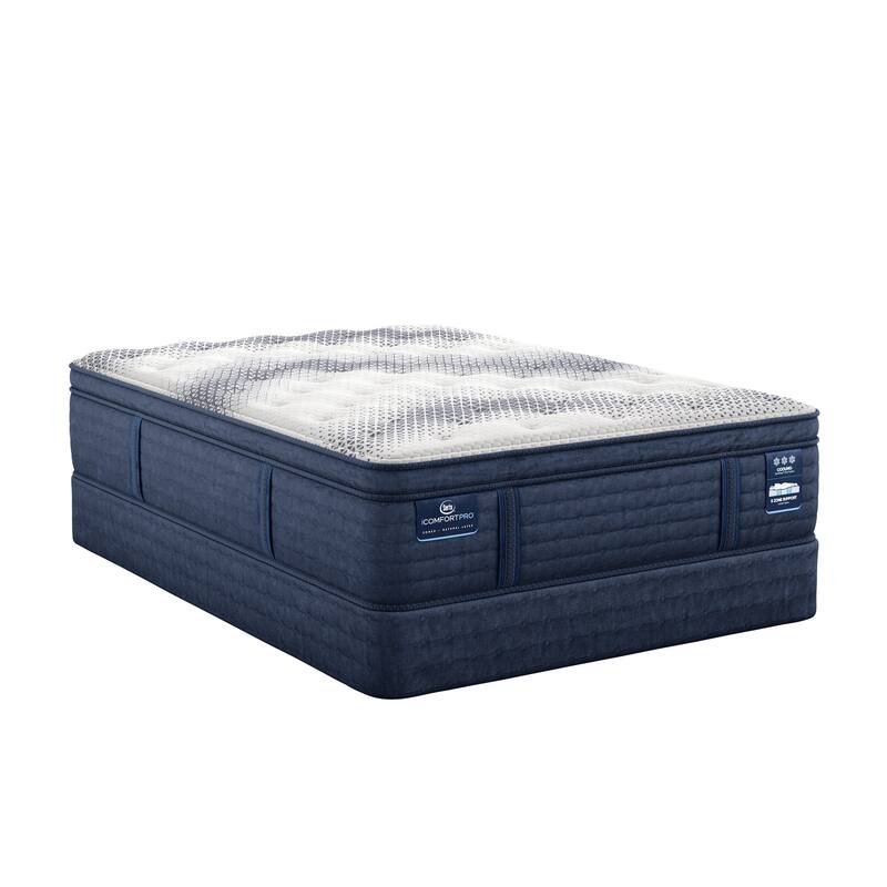 Serta iComfortPro Buckingham 16" Latex Foam Plush Pillow Top Mattress Set