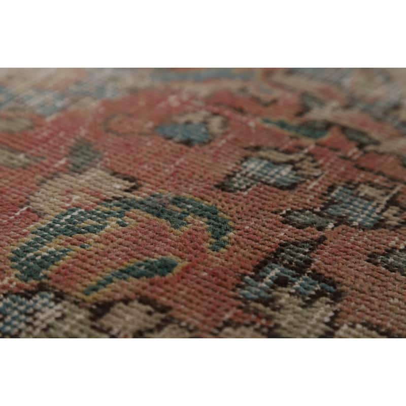 Distressed Tabriz Persian Vintage Rug Handmade Wool Carpet - 6'6" x 9'6"